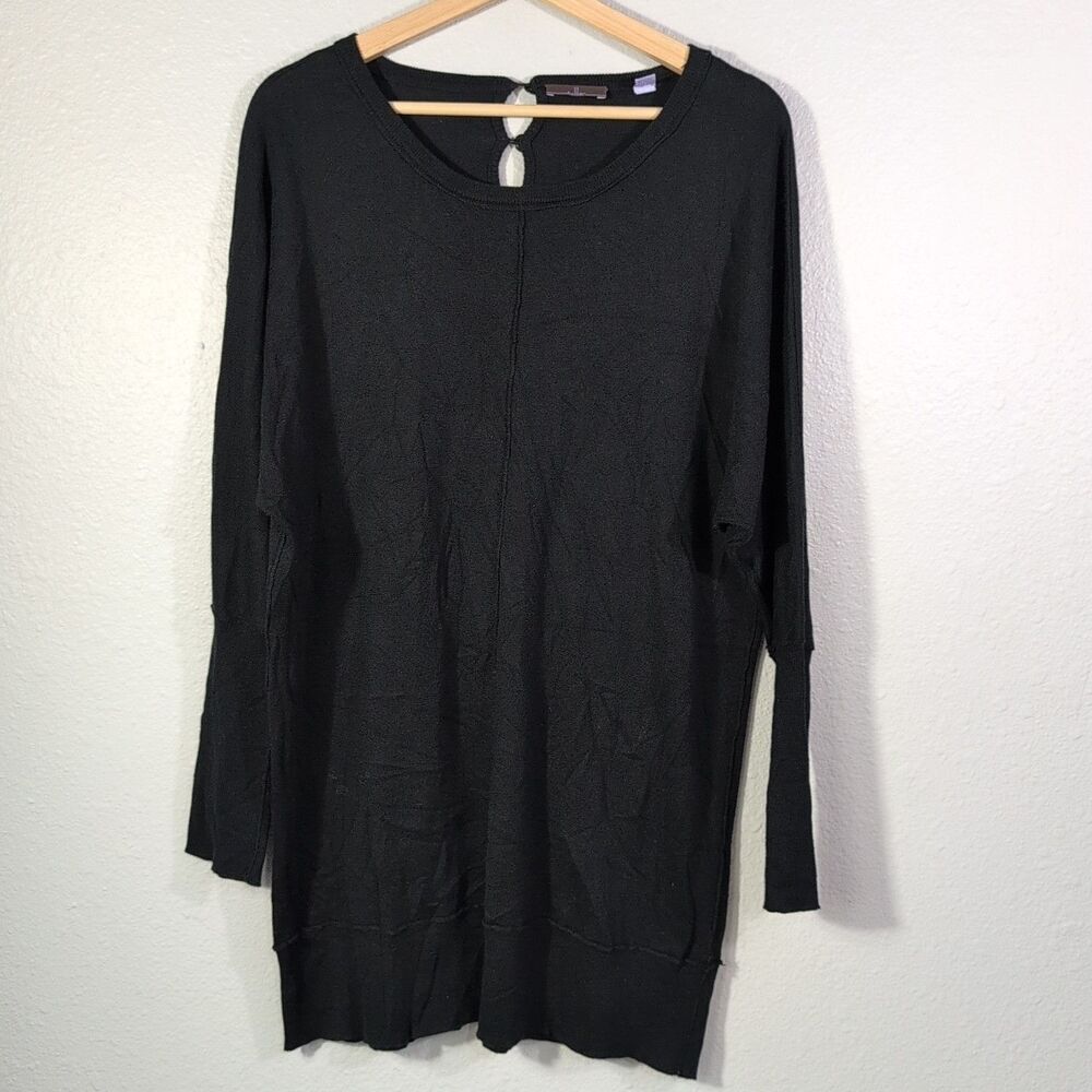 Cullen‎ Women's Cashmere Silk Black Pullover Sweater Size L Dolman Sleeve